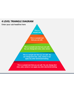 4 Level Triangle Diagram PPT Slide 1