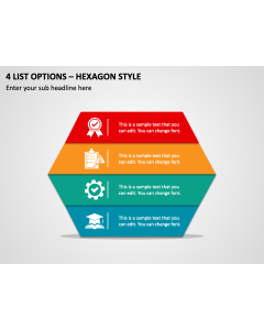 4 List Options - Hexagon Style PPT Thumbnail