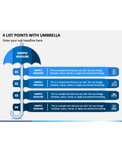 4 List Points With Umbrella Slide 1