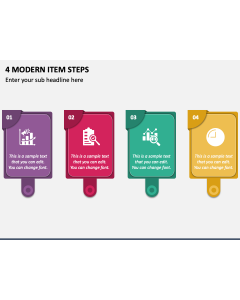 4 Modern Item Steps PPT Slide 1