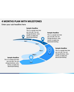 4 Months Plan with Milestones PPT Slide 1