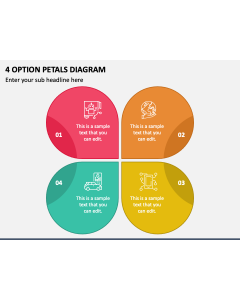 4 Option Petals Diagram PPT Slide 1