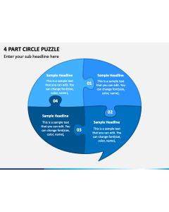 4 Part Circle Puzzle PPT Slide 1