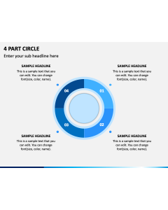 4 Part Circle PPT Slide 1