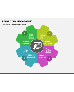 4 Part Gear Infographic PPT Slide 2