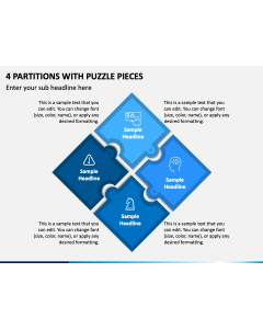 4 Partitions with Puzzle Pieces PPT Slide 1