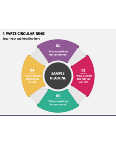 4 Parts Circular Ring PPT Slide 1