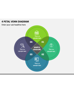 4 Petal Venn Diagram PPT Slide 1