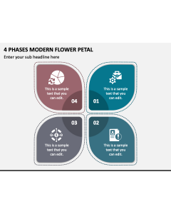 4 Phases Modern Flower Petal PPT Slide 1
