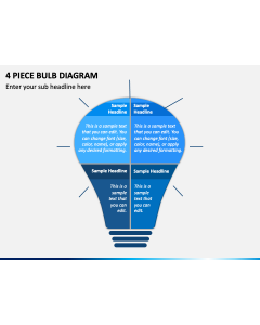 4 Piece Bulb Diagram PPT Slide 1