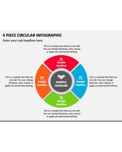 4 Piece Circular Infographic PPT Slide 1