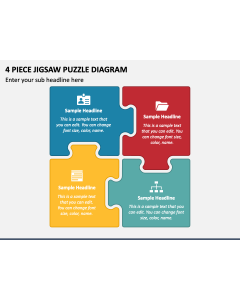 4 Piece Jigsaw Puzzle Diagram PPT Slide 1