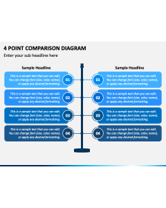 4 Point Comparison Diagram PPT Slide 1