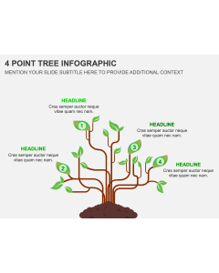 4 Point Tree Infographic PPT Thumbnail