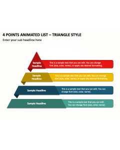 4 Points Animated List - Triangle Style PPT Thumbnail