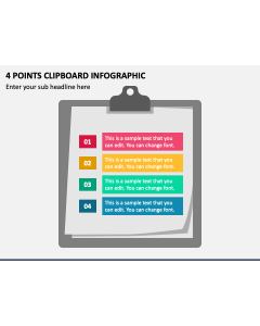 4 Points Clipboard Infographic PPT Slide 1