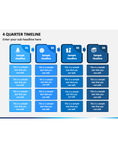 4 Quarter Timeline PPT Slide 1
