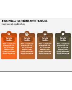 4 Rectangle Text Boxes with Headline PPT Slide 1