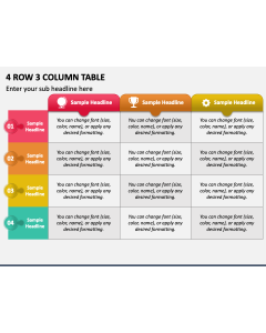 4 Row 3 Column Table PPT Slide 1