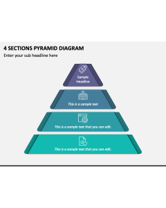 4 Sections Pyramid Diagram PPT Slide 1