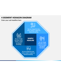 4 Segment Hexagon Diagram Slide 1