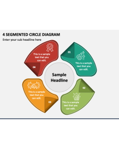 4 Segmented Circle Diagram PPT Slide 1