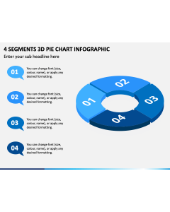 4 Segments 3D Pie Chart Infographic Slide 1