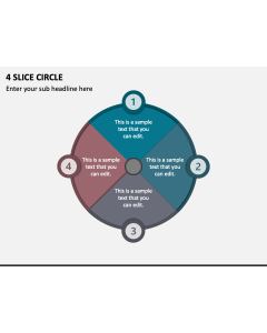 4 Slice Circle PPT Slide 1