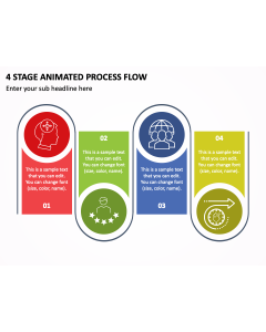 4 Stage Animated Process Flow PPT Thumbnail