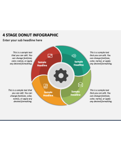 4 Stage Donut Infographic PPT Slide 1