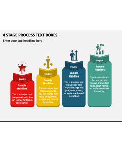 4 Stage Process Text Boxes PPT Slide 1
