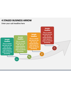 4 Staged Business Arrow PPT Slide 1