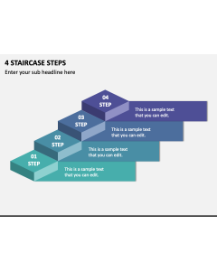 4 Staircase Steps PPT Slide 1
