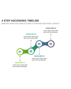 4 Step Ascending Timeline PPT Thumbnail