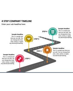4 Step Company Timeline PPT Thumbnail