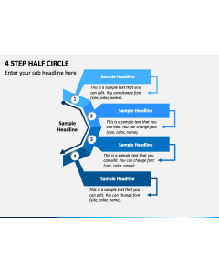 4 Step Half Circle PPT Slide 1