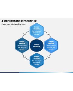 4 Step Hexagon Infographic PPT Slide 1