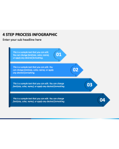 4 Step Process Infographic PPT Slide 1