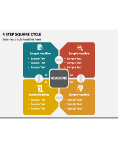 4 Step Square Cycle PPT Slide 1