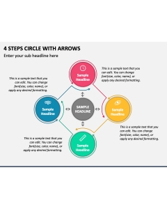 4 Steps Circle with Arrows PPT Slide 1