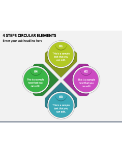 4 Steps Circular Elements PPT Slide 1