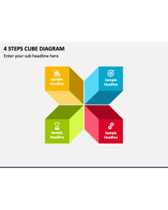 4 Steps Cube Diagram PPT Slide 1