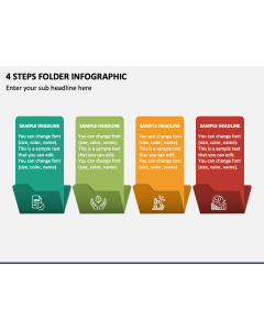 4 Steps Folder Infographic PPT Slide 2