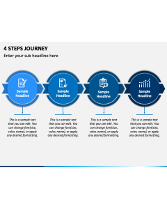 4 Steps Journey PPT Slide 1
