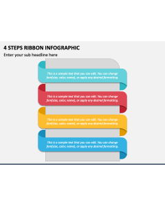 4 Steps Ribbon Infographic PPT Slide 1