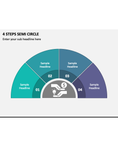 4 Steps Semi Circle PPT Slide 1