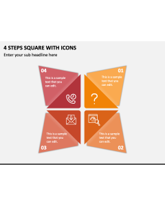 4 Steps Square with Icons PPT Slide 1