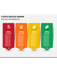 4 Steps Vertical Banner PPT Slide 1