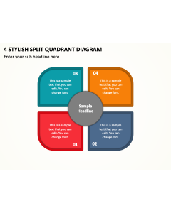 4 Stylish Split Quadrant Diagram PPT Thumbnail