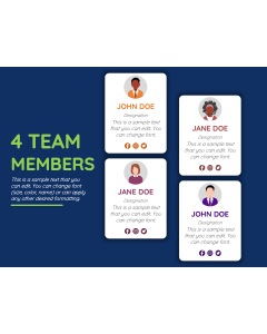 4 Team Members PPT Slide 1